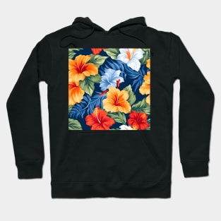 Hibiscus Flowers Pattern 14 Hoodie